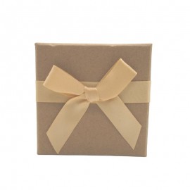 Zhu color kraft paper yellow ribbon hat box