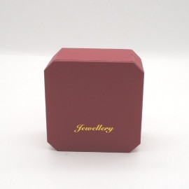 Red octagonal flip Clamshell jewelry box