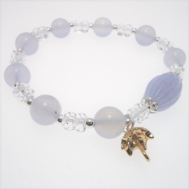 Blue agate crystal bracelet