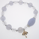 Blue agate crystal bracelet
