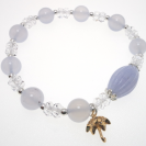 Blue agate crystal bracelet
