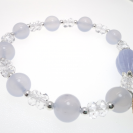 Blue agate crystal bracelet