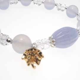 Blue agate crystal bracelet