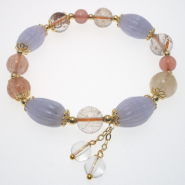 Blue agate  crystal bracelet