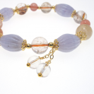 Blue agate  crystal bracelet