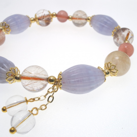 Blue agate  crystal bracelet